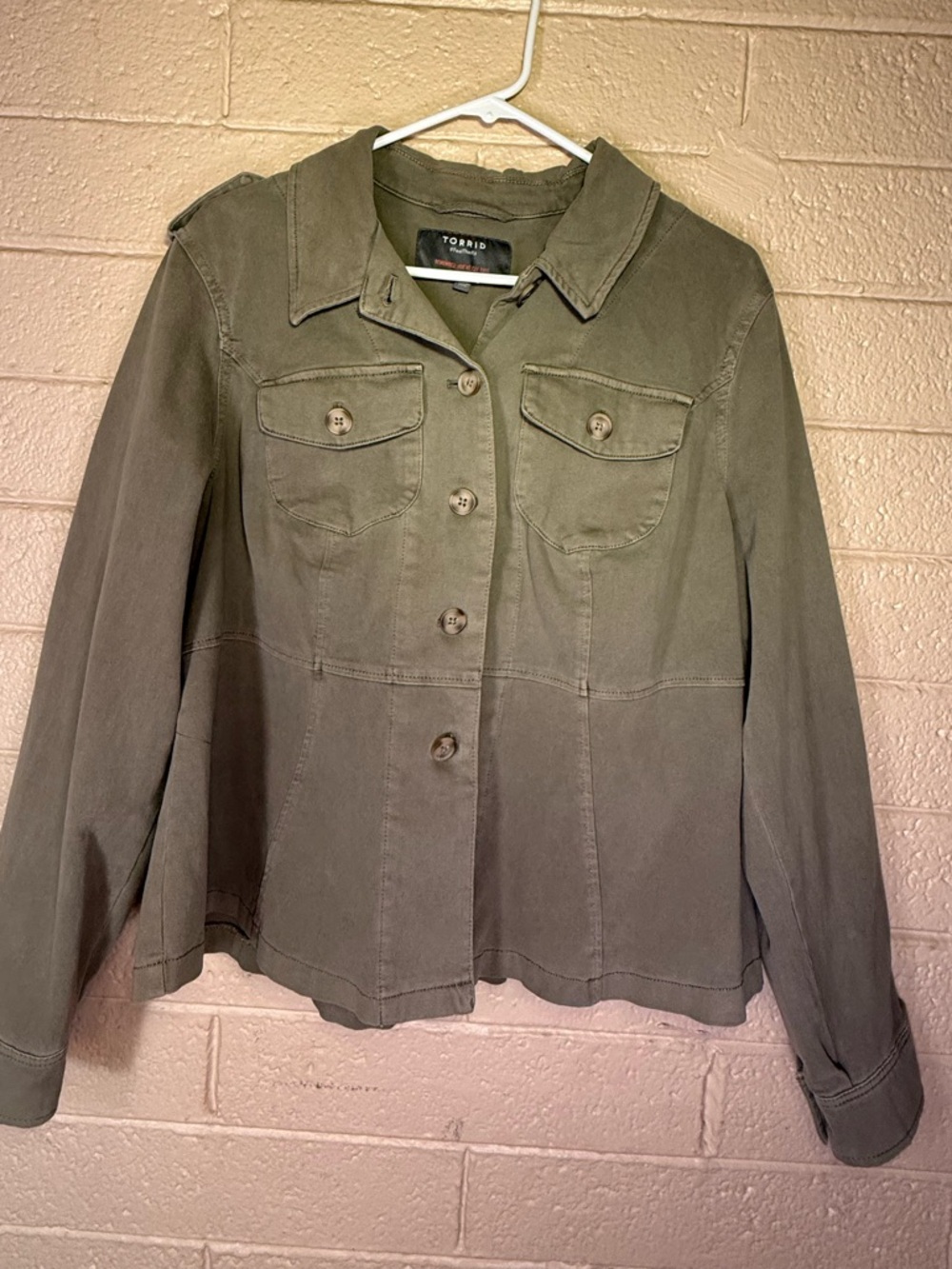 Torrid Olive Green Utility Jacket for Women